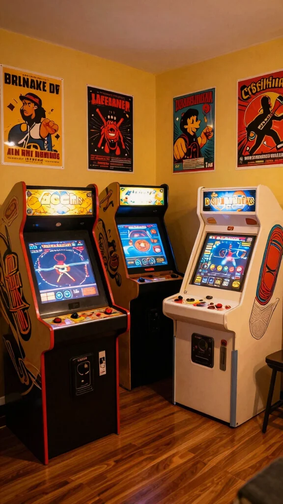10 Game Room Arcade Ideas That Bring the Fun Home - 2. Vintage Arcade Games 1