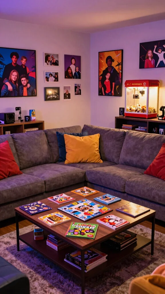10 Game Room Arcade Ideas That Bring the Fun Home - 3. Family Game Night Zone 1