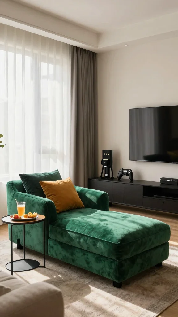 10 Game Room Couch Ideas for Long Sessions Without the Back Pain - 5. Chaise Lounges for a Stylish Touch 1