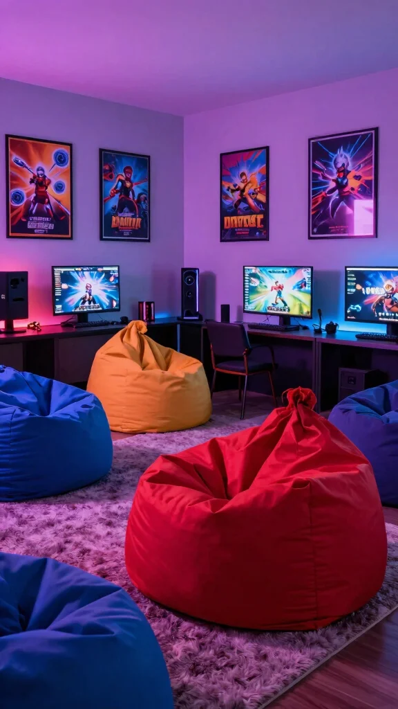 10 Game Room Couch Ideas for Long Sessions Without the Back Pain - 6. Bean Bags for Ultimate Relaxation 1