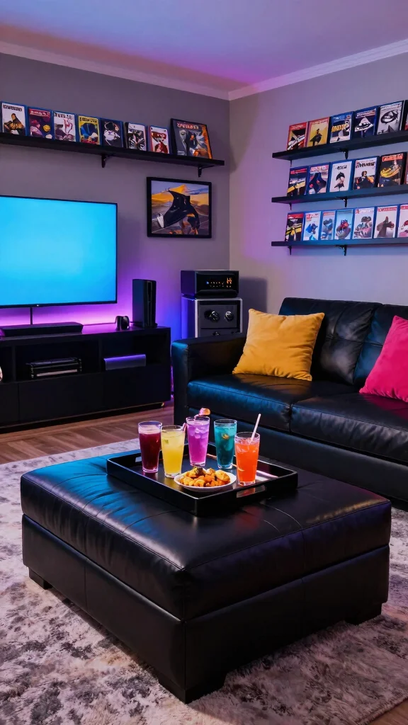 10 Game Room Couch Ideas for Long Sessions Without the Back Pain - 7. Ottoman Couches for Multi-Functionality 1