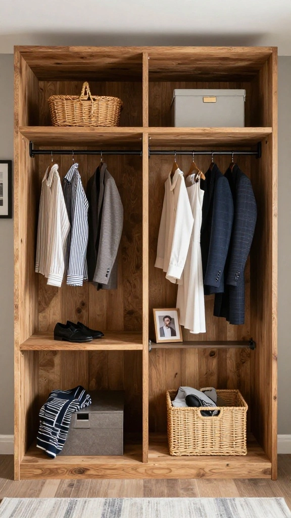 10 His and Hers Walk-in Wardrobe Layout Ideas for a Shared Space - 8. Collaborative Style Sections 1