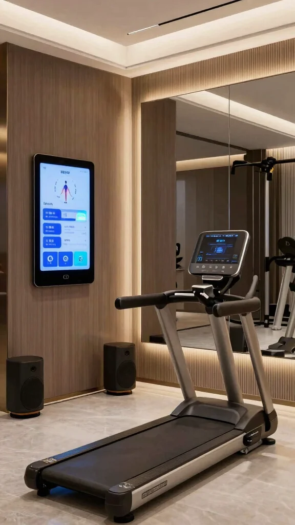 10 Luxury Home Gym Design Ideas Worth Every Investment - 9. Smart Technology Integration 1