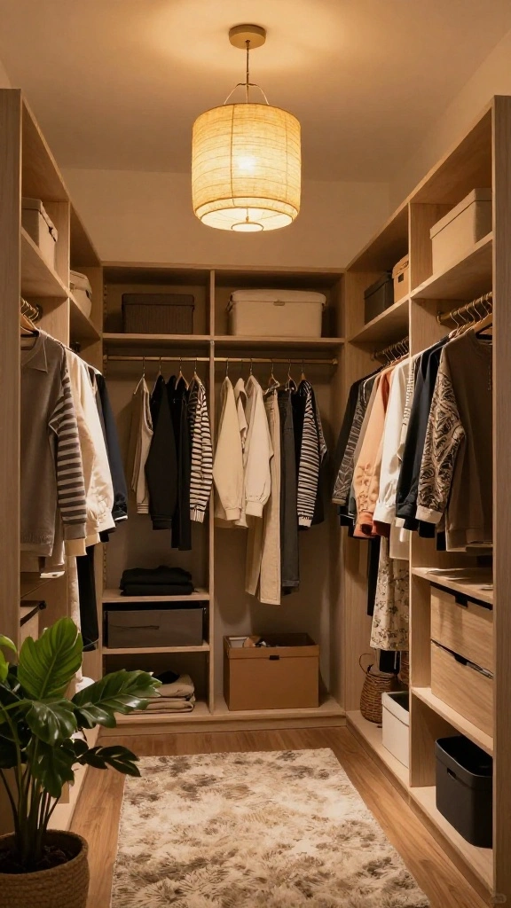 10 Walk-in Closet Chandelier Ideas That Make the Space Feel Special - 5. Soft Fabric Lanterns 1