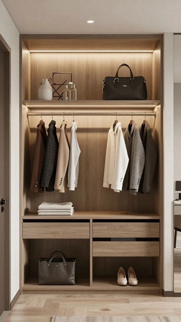 10 Walk-in Closet Island Ideas for Extra Storage and Folding Space - 4. Elegant Dual-Level Island 1