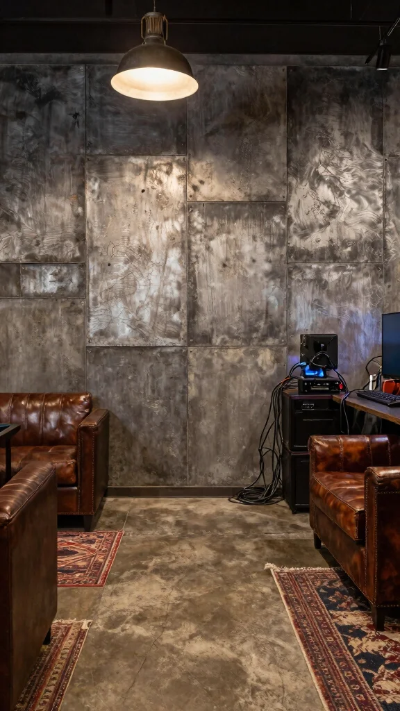 11 3D Wall Panel Concepts for Game Rooms That Add Serious Texture - 5. Industrial Edge 1