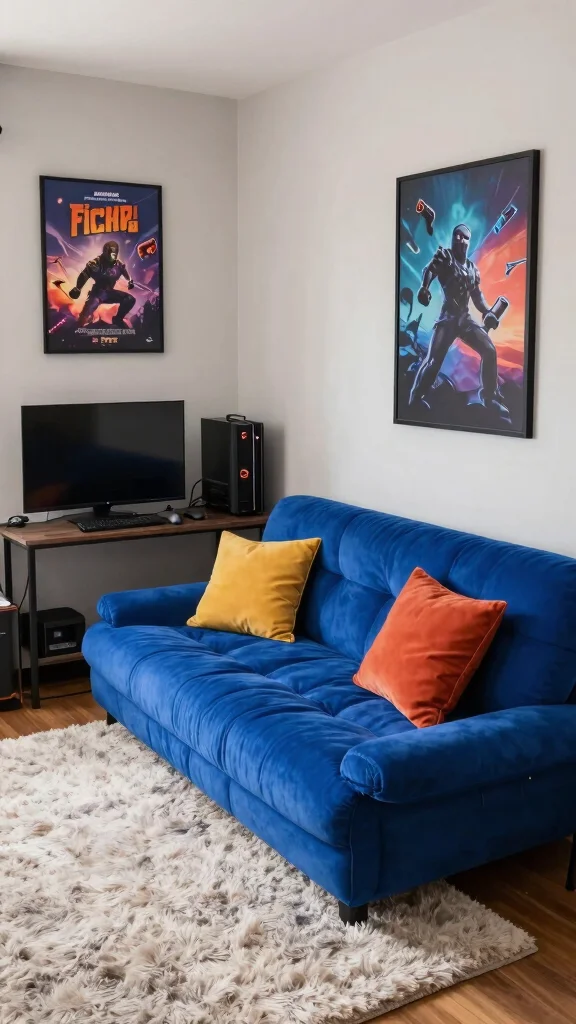 11 Game Room Couch Ideas for Comfort, Durability, and Style - 3. Space-Saving Futon Styles 1