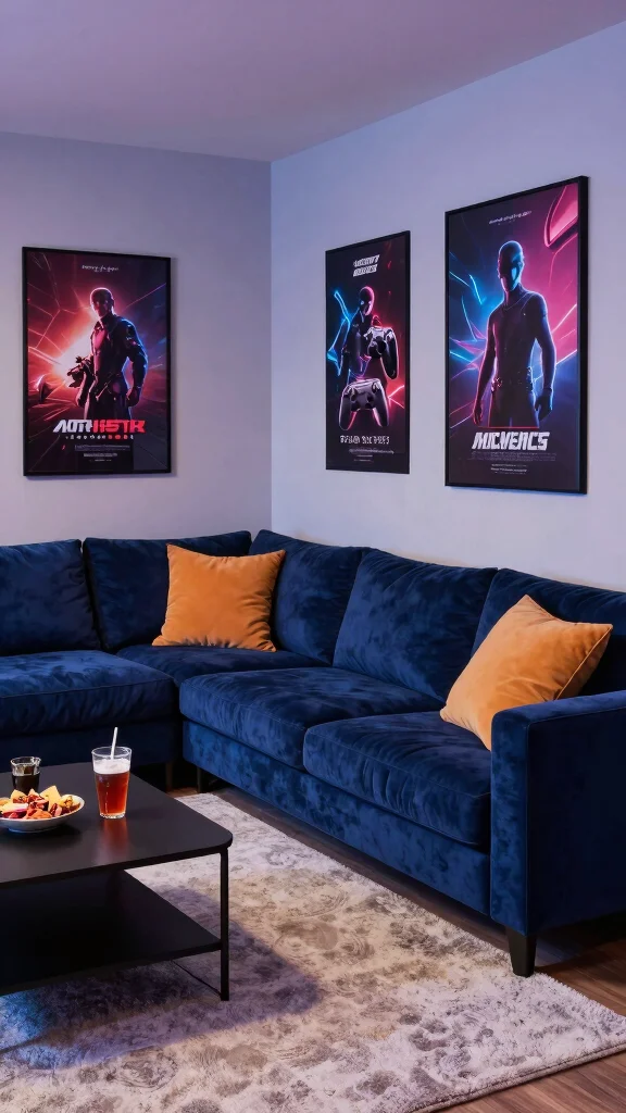 11 Game Room Couch Ideas for Comfort, Durability, and Style - 8. L-Shaped Couches for Maximized Seating 1