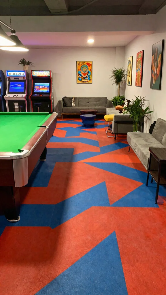 11 Game Room Flooring Ideas That Are Durable and Look Great - 2. Recycled Rubber Flooring 1