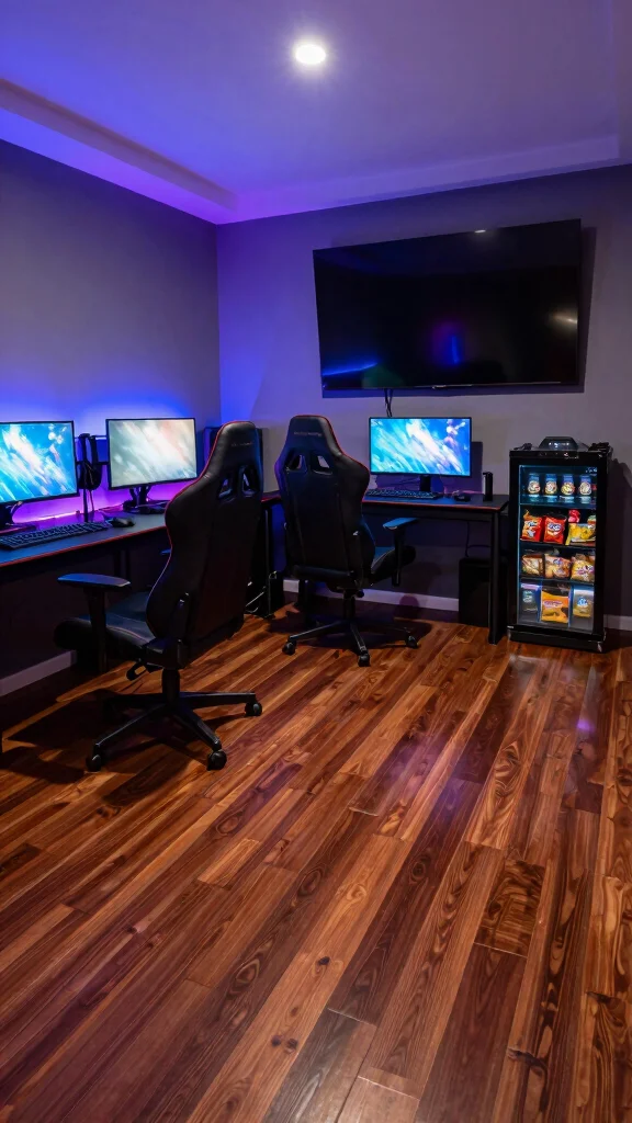 11 Game Room Flooring Ideas That Are Durable and Look Great - 3. Bamboo Flooring 1