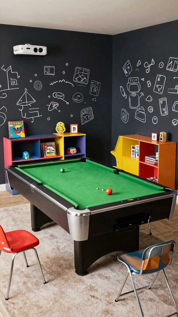 11 Game Room Ideas With a Pool Table for the Perfect Game Night - 10. Multifunctional Game Space 1