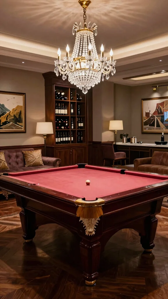 11 Game Room Ideas With a Pool Table for the Perfect Game Night - 7. Elegant Game Room Retreat 1