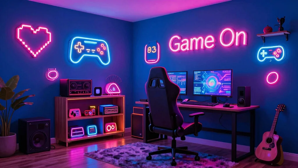 11 Game Room Neon Sign Ideas to Personalize Your Space