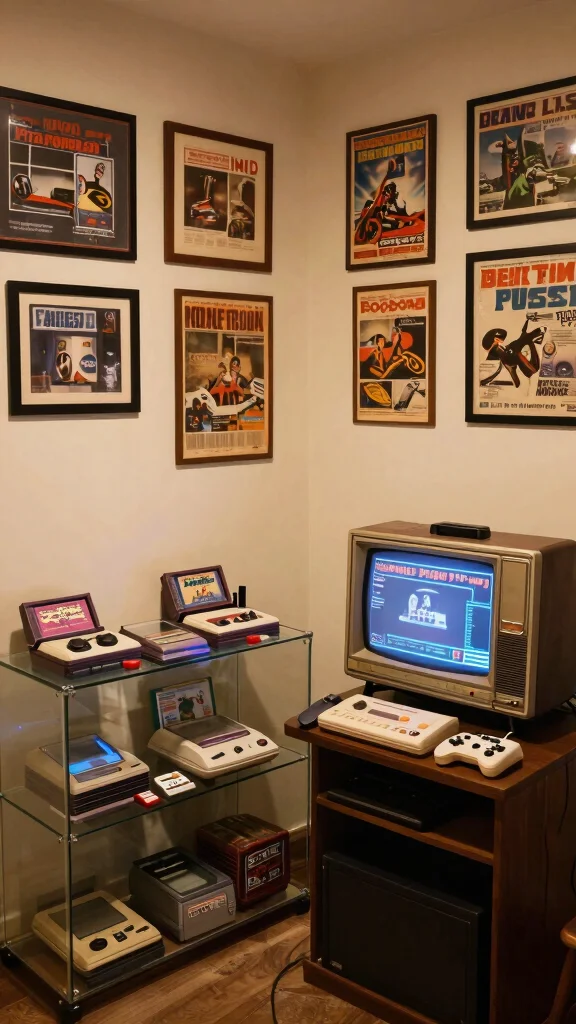 11 Game Room Trends in 2026 Worth Building Into Your Next Setup - 4. Vintage Gaming Displays 1