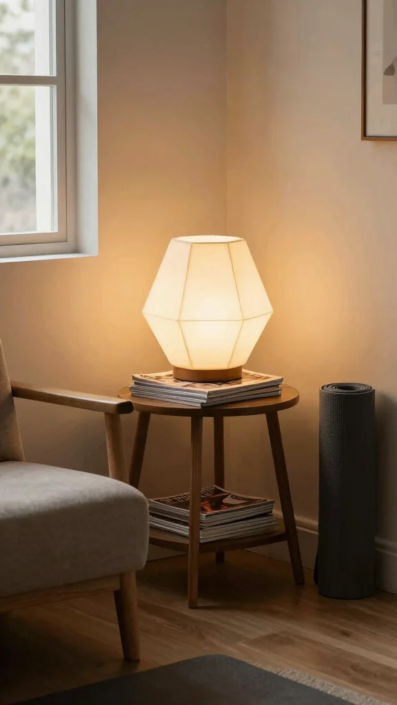 11 Hexagon Light Ideas for Home Gyms That Add Style and Energy - 10. Hexagon Table Lamps for Versatile Lighting 1