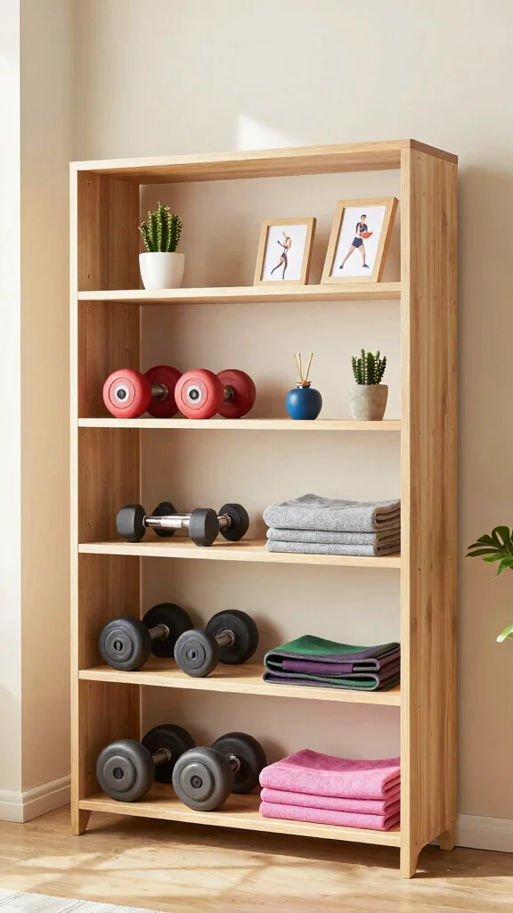 11 Home Gym Equipment Storage Ideas That Keep Everything Accessible - 3. Open Shelving for Easy Access 1