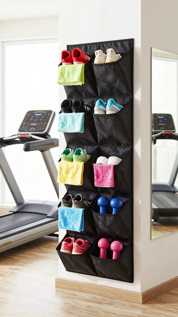 11 Home Gym Equipment Storage Ideas That Keep Everything Accessible - 7. Over-the-Door Organizers 1