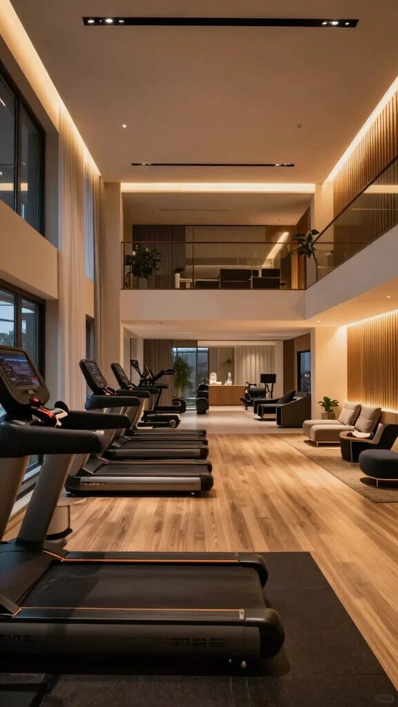 11 Home Gym LED Lighting Ideas for Energy and the Perfect Vibe - 11. Layered Lighting Techniques 1