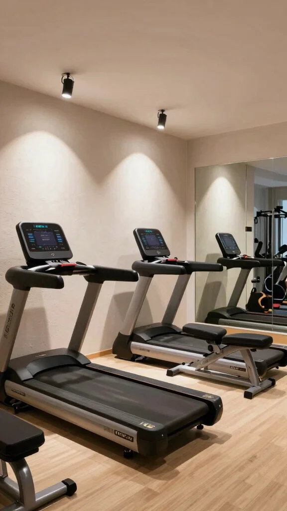 11 Home Gym LED Lighting Ideas for Energy and the Perfect Vibe - 3. Spotlighting Key Areas 1