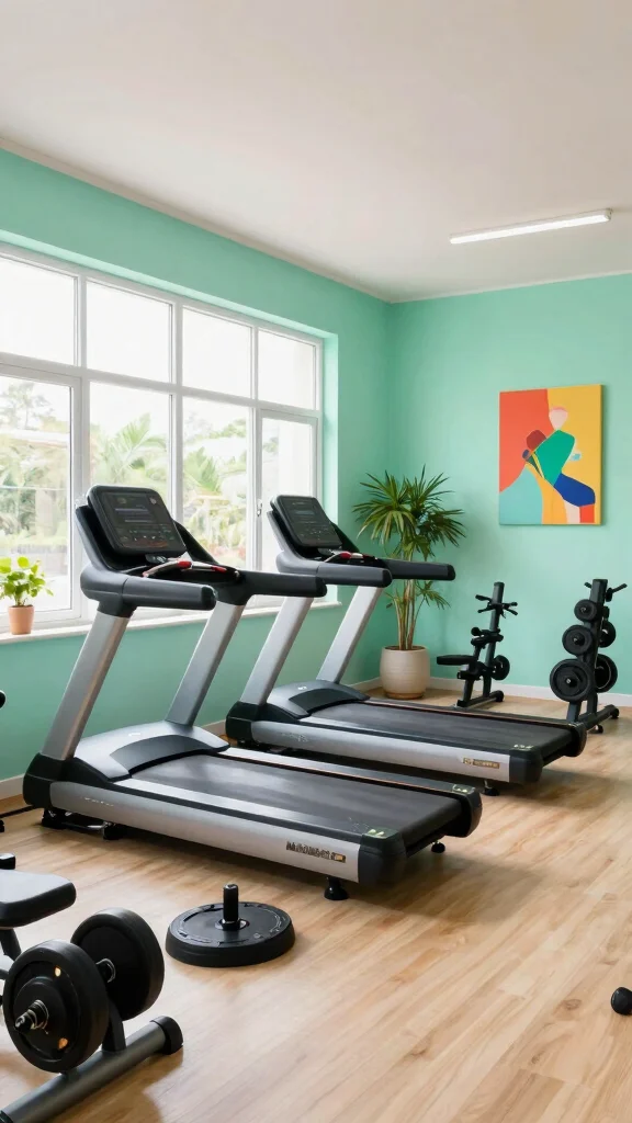 11 Home Gym Paint Colors That Boost Energy and Focus - 5. Motivational Mint Green 1
