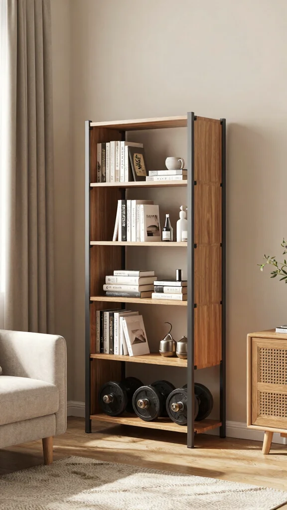 11 Home Gym Rack Ideas for Strength Training in Any Space - 11. Multi-Use Furniture Racks 1