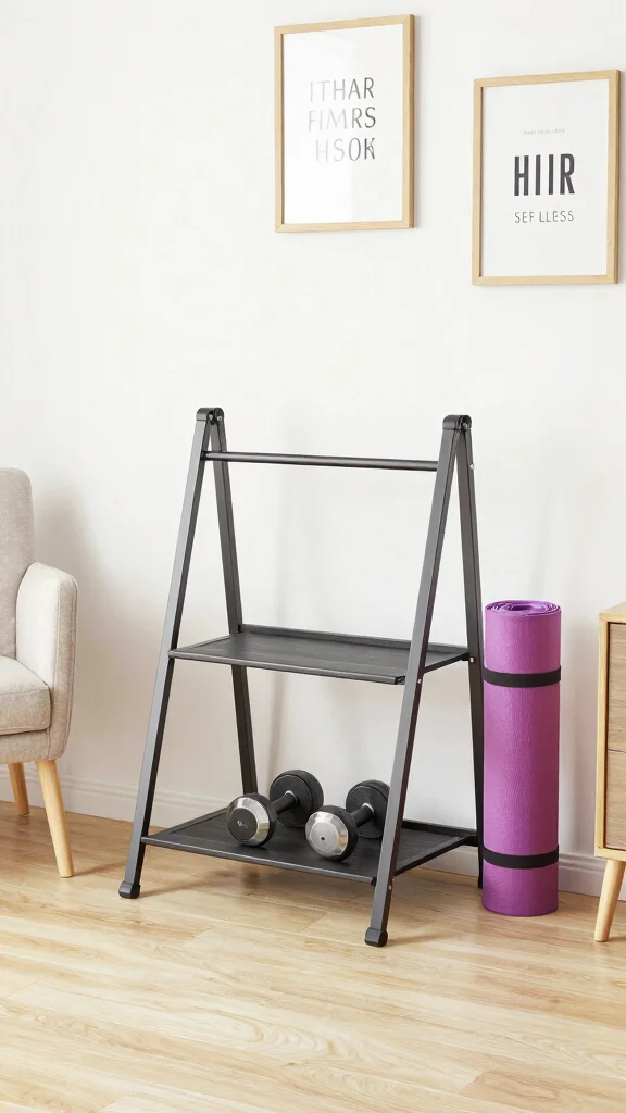 11 Home Gym Rack Ideas for Strength Training in Any Space - 2. Multi-Functional Foldable Rack 1