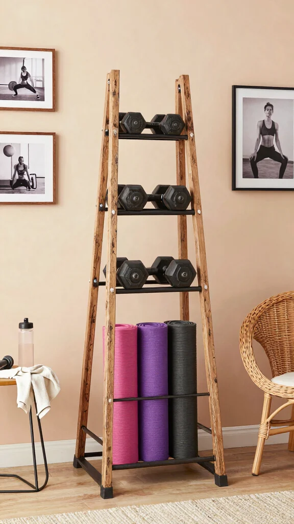 11 Home Gym Rack Ideas for Strength Training in Any Space - 5. Vintage Inspired Racks 1