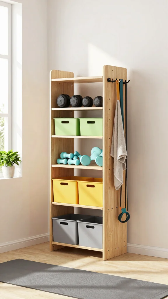 11 Home Gym Rack Ideas for Strength Training in Any Space - 8. Smart Storage Solutions 1