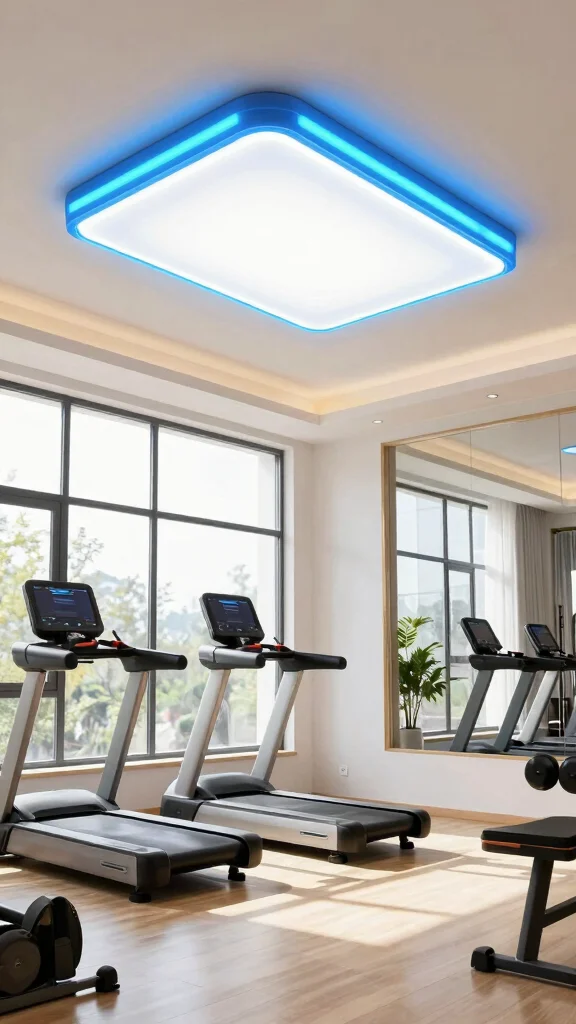 11 Home Gym Trends in 2026 Worth Building Into Your Next Setup - 10. Sustainable Lighting Solutions 1