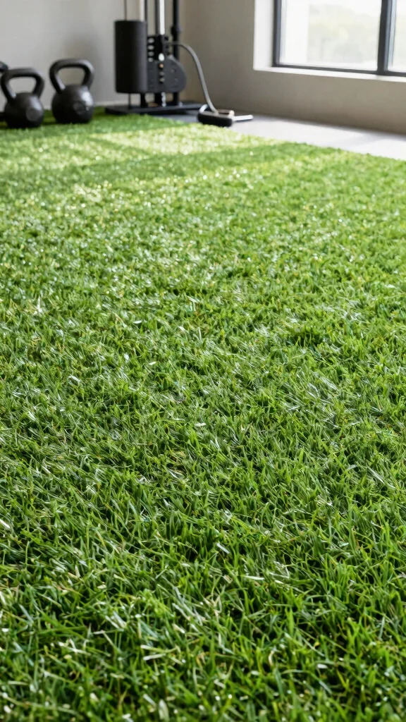 11 Home Gym Turf Ideas for a Versatile, Functional Training Floor - 1. Rolling Out the Green: Benefits of Artificial Grass Flooring 1