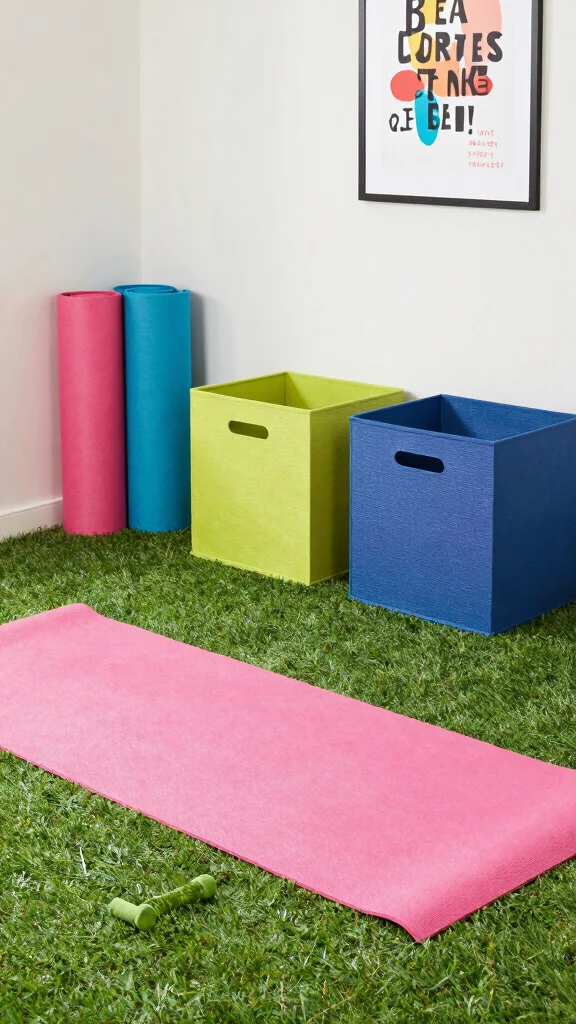 11 Home Gym Turf Ideas for a Versatile, Functional Training Floor - 10. Turf-Friendly Accessories for Added Style 1