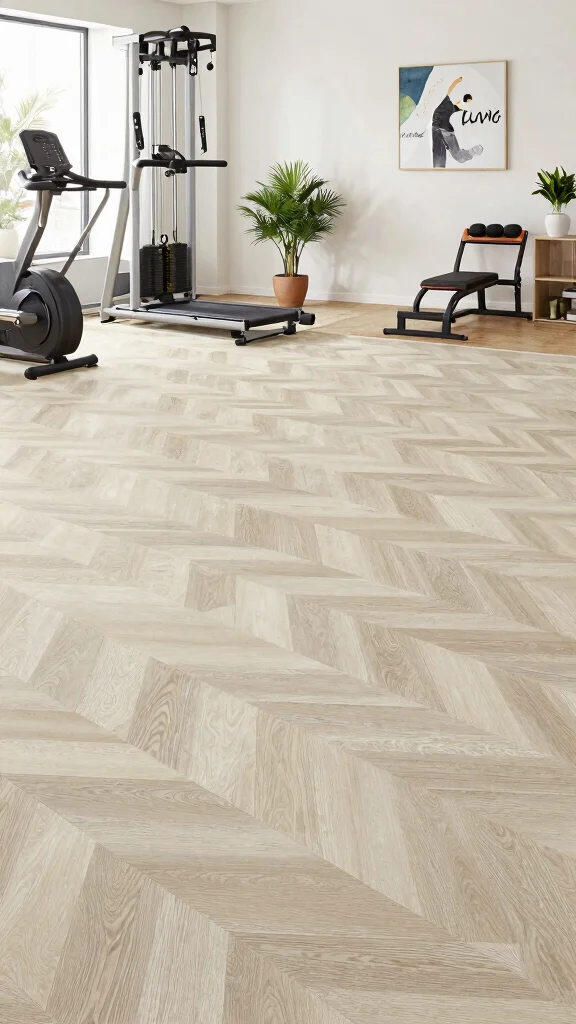 11 Home Gym Vinyl Flooring Ideas That Are Durable and Easy to Clean - 10. Interlocking Vinyl Tiles for Easy Installation 1