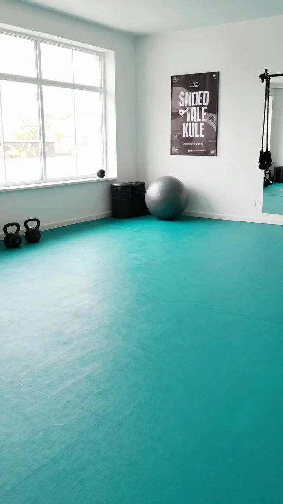 11 Home Gym Vinyl Flooring Ideas That Are Durable and Easy to Clean - 2. Bold Colors for a Vibrant Space 1