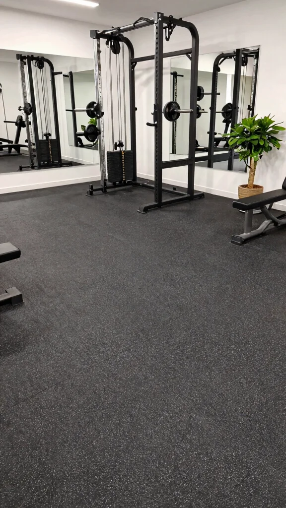 11 Home Gym Vinyl Flooring Ideas That Are Durable and Easy to Clean - 3. Textured Vinyl for Slip Resistance 1
