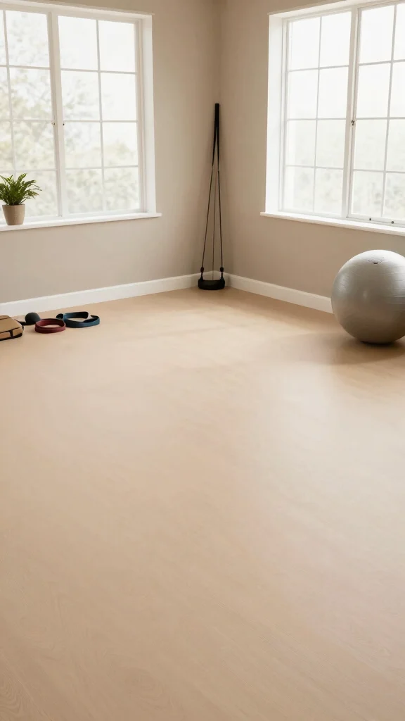 11 Home Gym Vinyl Flooring Ideas That Are Durable and Easy to Clean - 8. Sound-Absorbent Vinyl for Noise Reduction 1