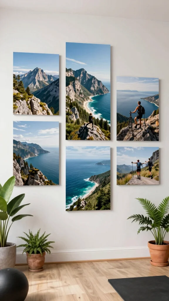 11 Home Gym Wall Art Ideas That Motivate Every Single Workout - 4. Nature and Adventure Prints 1