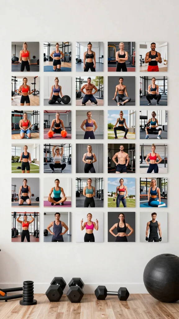 11 Home Gym Wall Art Ideas That Motivate Every Single Workout - 8. Customized Photo Collage 1