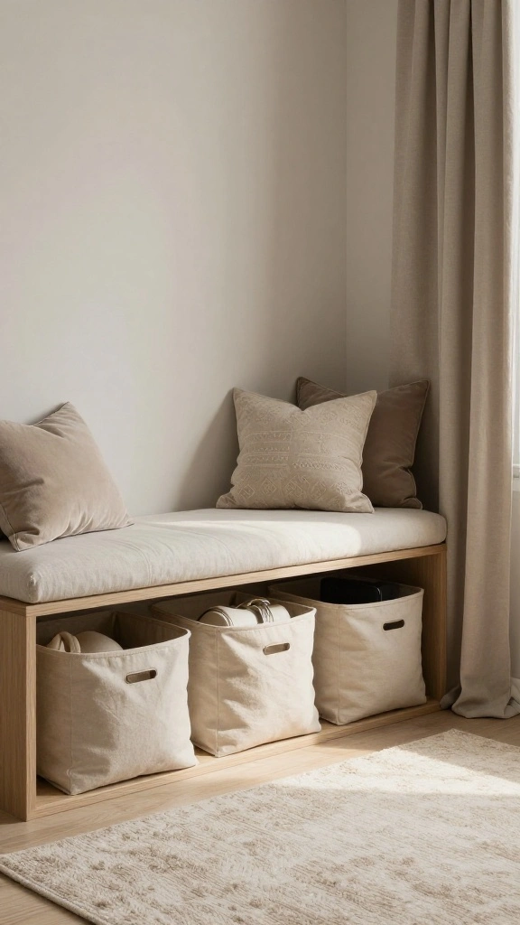 11 Quiet Luxury Walk-in Closet Ideas for an Elevated, Calm Dressing Room - 5. Soft Textiles for a Cozy Touch 1