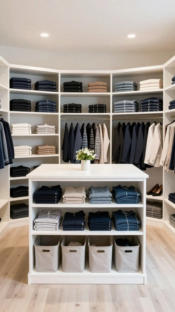 11 Walk-in Closet Ideas With an Island That Look Like a Boutique - 10. Seasonal Rotation and Organizing Solutions 1