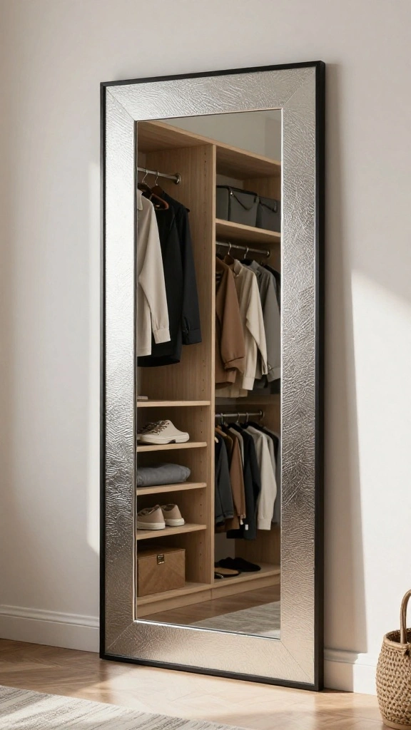 11 Walk-in Closet Mirror Ideas That Add Light and Full-Length Views - 10. Textured Mirrors 1