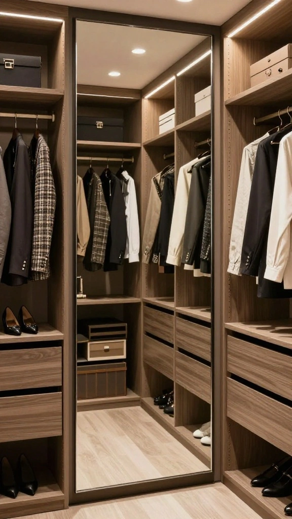 11 Walk-in Closet Mirror Ideas That Add Light and Full-Length Views - 11. Multi-Functional Mirrors 1