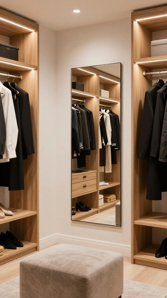 11 Walk-in Closet Mirror Ideas That Add Light and Full-Length Views - 3. Mirrored Furniture 1