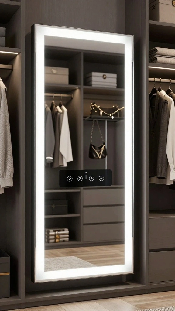11 Walk-in Closet Mirror Ideas That Add Light and Full-Length Views - 8. Smart Mirrors 1