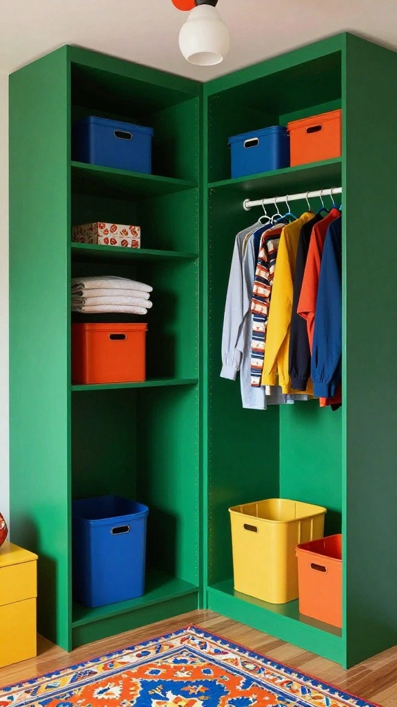 11 Walk-in Closet Trends in 2026 to Upgrade Your Dressing Space - 3. Bold Colors for a Personal Touch 1
