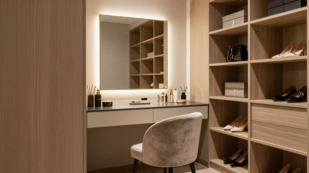 11 Walk-in Closet Vanity Design Ideas From Minimal to Glam