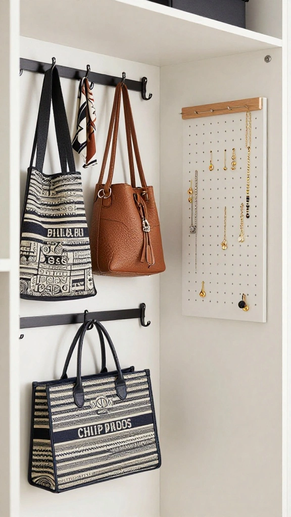 12 DIY Walk-in Closet Ideas That Look Like a Professional Build - 11. Smart Use of Hooks and Racks 1