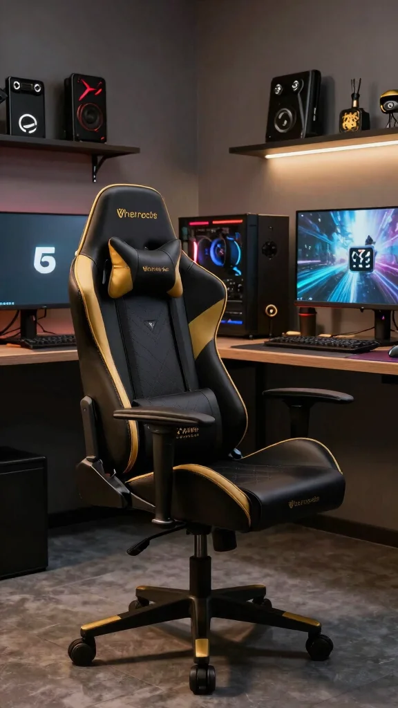 12 Game Room Chair Concepts From Racing Seats to Modular Sofas - 10. Gaming Office Chairs: Professional Meets Play 1