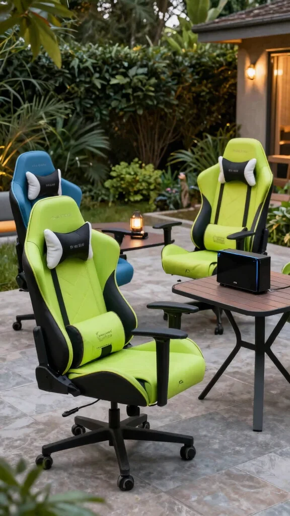 12 Game Room Chair Concepts From Racing Seats to Modular Sofas - 12. Outdoor Gaming Chairs: Bring the Fun Outside 1