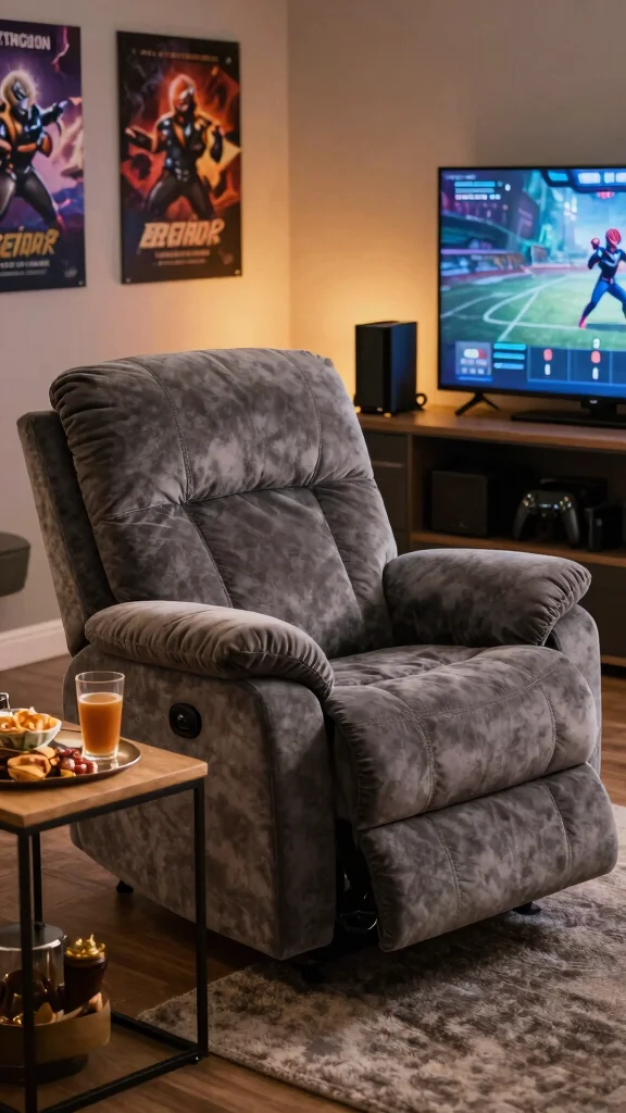 12 Game Room Chair Concepts From Racing Seats to Modular Sofas - 2. Recliner Chairs: Comfort Meets Functionality 1