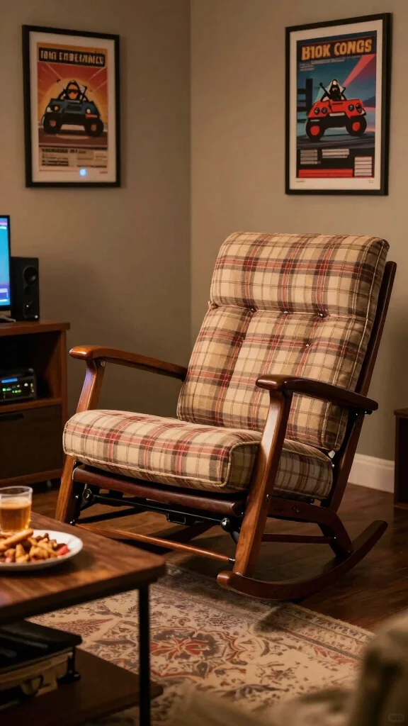 12 Game Room Chair Concepts From Racing Seats to Modular Sofas - 7. Gaming Rocking Chairs: Nostalgic Vibes 1